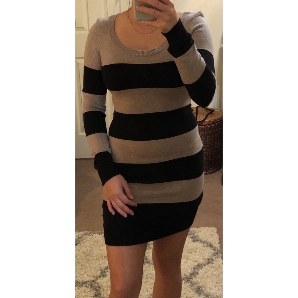 Striped sweater dress